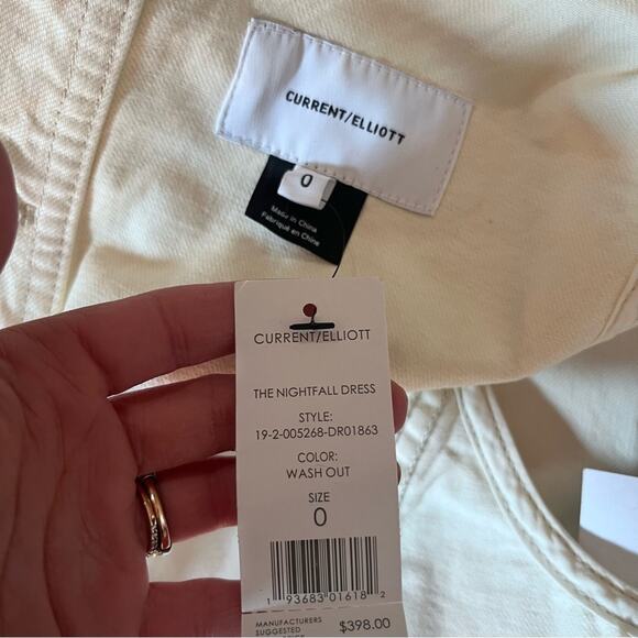 Current Elliott The Nightfall Denim Cutout Midi Dress Scandi Minimal NWT XS - Picture 9 of 9